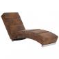 Preview: Massage Chaiselongue Braun Wildleder-Optik