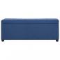 Preview: Bank mit Staufach 116 cm Blau Polyester 