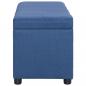 Preview: Bank mit Staufach 116 cm Blau Polyester 