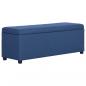 Preview: Bank mit Staufach 116 cm Blau Polyester 