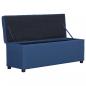 Preview: Bank mit Staufach 116 cm Blau Polyester 