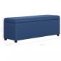 Preview: Bank mit Staufach 116 cm Blau Polyester 