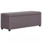 Preview: ARDEBO.de - Bank mit Staufach 116 cm Taupe Polyester