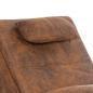 Preview: Massage Chaiselongue mit Kissen Braun Wildleder-Optik 