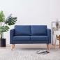 Preview: ARDEBO.de - 2-Sitzer-Sofa Stoff Blau