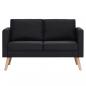 Preview: 2-Sitzer-Sofa Stoff Schwarz