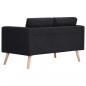 Preview: 2-Sitzer-Sofa Stoff Schwarz