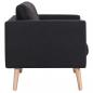 Preview: 2-Sitzer-Sofa Stoff Schwarz