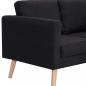 Preview: 2-Sitzer-Sofa Stoff Schwarz