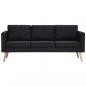 Preview: 3-Sitzer-Sofa Stoff Schwarz