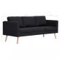 Preview: 3-Sitzer-Sofa Stoff Schwarz