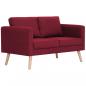 Preview: 2-Sitzer-Sofa Stoff Weinrot