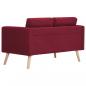 Preview: 2-Sitzer-Sofa Stoff Weinrot