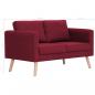 Preview: 2-Sitzer-Sofa Stoff Weinrot