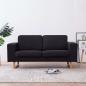 Preview: ARDEBO.de - 2-Sitzer-Sofa Stoff Schwarz