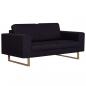 Preview: 2-Sitzer-Sofa Stoff Schwarz