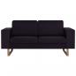 Preview: 2-Sitzer-Sofa Stoff Schwarz