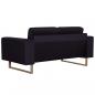 Preview: 2-Sitzer-Sofa Stoff Schwarz