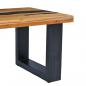 Preview: Couchtisch 100 x 50 x 40 cm Massivholz Teak und Polyresin