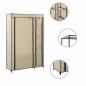 Preview: Faltschrank Creme 110x45x175 cm Stoff