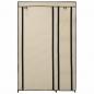 Preview: Faltschrank Creme 110x45x175 cm Stoff