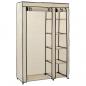 Preview: Faltschrank Creme 110x45x175 cm Stoff