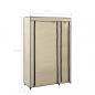 Preview: Faltschrank Creme 110x45x175 cm Stoff