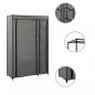 Preview: Faltschrank Grau 110x45x175 cm Stoff