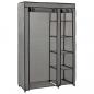 Preview: Faltschrank Grau 110x45x175 cm Stoff