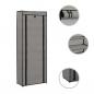 Preview: Schuhschrank mit Abdeckung Grau 57 x 29 x 162 cm Stoff   