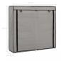 Preview: Schuhschrank mit Abdeckung Grau 115 x 28 x 110 cm Stoff