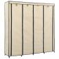 Preview: Kleiderschrank mit 4 Fächern Creme 175 x 45 x 170 cm