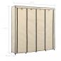 Preview: Kleiderschrank mit 4 Fächern Creme 175 x 45 x 170 cm