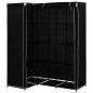 Preview: Eckkleiderschrank Schwarz 130 x 87 x 169 cm