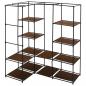 Preview: Eckkleiderschrank Braun 130 x 87 x 169 cm