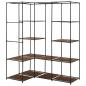 Preview: Eckkleiderschrank Braun 130 x 87 x 169 cm