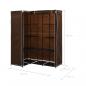 Preview: Eckkleiderschrank Braun 130 x 87 x 169 cm