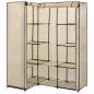 Preview: Eckkleiderschrank Creme 130 x 87 x 169 cm