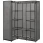 Preview: Eckkleiderschrank Grau 130 x 87 x 169 cm