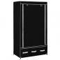 Preview: ARDEBO.de - Kleiderschrank Schwarz 87 x 49 x 159 cm Stoff