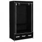 Preview: Kleiderschrank Schwarz 87 x 49 x 159 cm Stoff