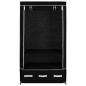 Preview: Kleiderschrank Schwarz 87 x 49 x 159 cm Stoff