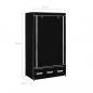 Preview: Kleiderschrank Schwarz 87 x 49 x 159 cm Stoff