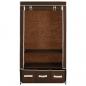 Preview: Kleiderschrank Braun 87 x 49 x 159 cm Stoff