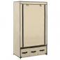 Preview: ARDEBO.de - Kleiderschrank Creme 87 x 49 x 159 cm Stoff