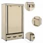 Preview: Kleiderschrank Creme 87 x 49 x 159 cm Stoff