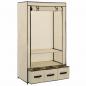 Preview: Kleiderschrank Creme 87 x 49 x 159 cm Stoff