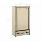 Preview: Kleiderschrank Creme 87 x 49 x 159 cm Stoff