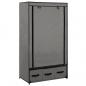 Preview: ARDEBO.de - Kleiderschrank Grau 87 x 49 x 159 cm Stoff