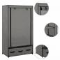 Preview: Kleiderschrank Grau 87 x 49 x 159 cm Stoff